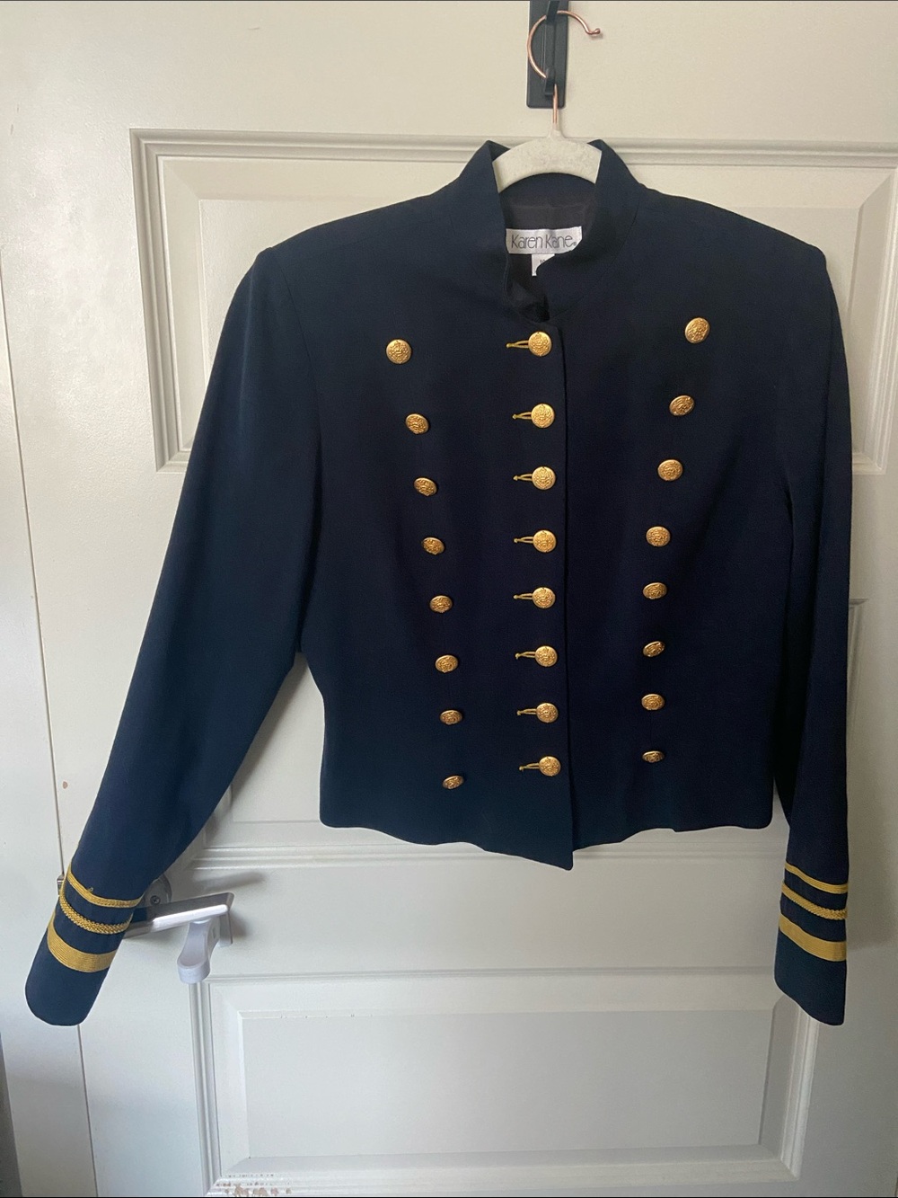 Karen Kane Vintage Military-Style Women's Jacket with Gold Buttons - Picture 5 of 11
